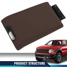 PIT66 Center Console Armrest Lid Cover Compatible with Ford F150 2009-2014/Fit Lincoln Mark LT 2010-2014, Fit for Flow Through Consoles Only 9L3Z1506024CC