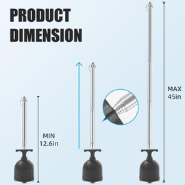 Magnetic Pickup Tool ，10LB Heavy Duty Magnet Stick with Handle, Extendable Magnet Wand for Nails, Screws & Metal Objects, Strong Magnetic Tool for Mechanics, Handyman, Garage & Home Use(Black)