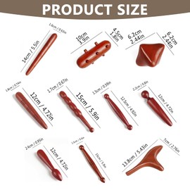 Massage Holz, 10 Stücke Triggerpunkt Massagegerät Fuß, Holz Massagestab, Akupressurstift,Massagestäbchen Triggerpunkt, Dreieck-Massagegerät für Bein Schulter Rücken Entspannung