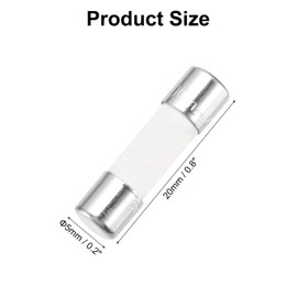 sourcing map 20Pcs Time Delay Fuse Ceramic Fuses Tube 5mm x 20mm 250V 0.2A Slow Blow Fuse Repair Circuit Boards,Lighting Equipment, Instrumentation,Home Appliance