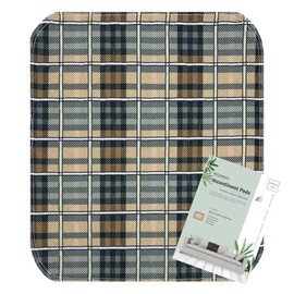 RIQINXIN Quilted Incontinence Bed Pads 2Pcs Soft Absorbent Washable Bed Wetting Protection Pad Reusable Durable Underpads for Adults 32x36in Plaid