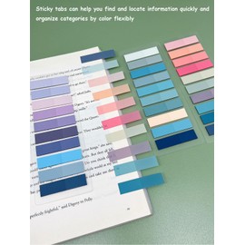 1200pcs Tabs for Annotating Books, Morandi Book Tabs for Binders, Page Markers for Notebooks, Clear Sticky Notes, Multi-Colored Writable and Repositionable Cute Annotation Tabs