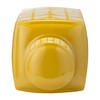 16" Square Jar with Lid - Ceramic Yellow and White
