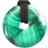 Steinfixx® - Premium Necklace with Genuine Malachite Gemstone Donut and