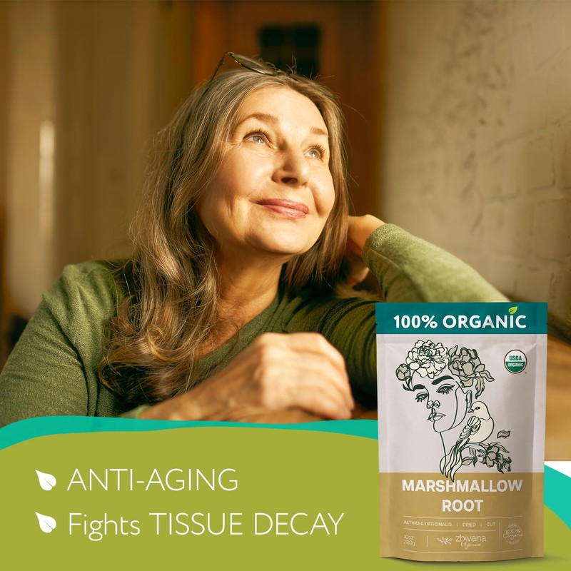 Organic Marshmallow Root (2 Pack) – All-Natural, Pure Herbal Tea