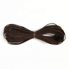 Amaney 0.8mm Brown Elastic Cord Beading Threads Stretch String Fabric Crafting Cords for Jewelry Making 20m