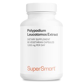 Supersmart - Polypodium Leucotomos Extract 1000 mg per Day (PLE Supplement) - Skin Protection & Health - Antioxidant Formula - Fern Extract | Non-GMO & Gluten Free - 90 Vegetarian Capsules