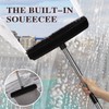 Pet Rubber Broom with 49inch Long Handle, Portable Detailing Lint