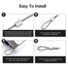 HOME MASTER HARDWARE 3/16" Aluminum Crimping Loop Sleeve 50 Pcs,Double