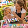 Face Painting Kit for Kids, 50 Split Colors with Glitter