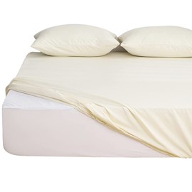 Fitted Sheet, Double Sheet, 100% Cotton, Bed Sheet, Bed Cover, Mattress Cover, Washable, All Seasons, Bed/Mattress/Futon Compatible, Both Western and Japanese Style, Absorbent, Quick Drying, No