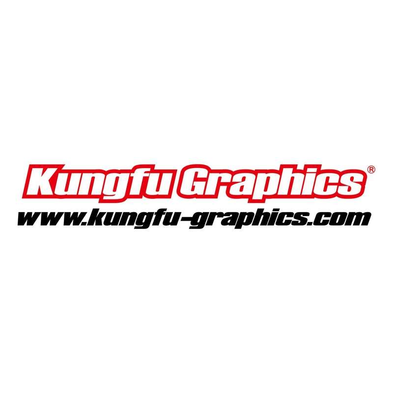 Kungfu Graphics Racing Sponsor Logo Micro Decal Sheet, White