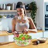 Komphy 6 Quart Glass Mixing Bowls, Large Glass Salad Serving