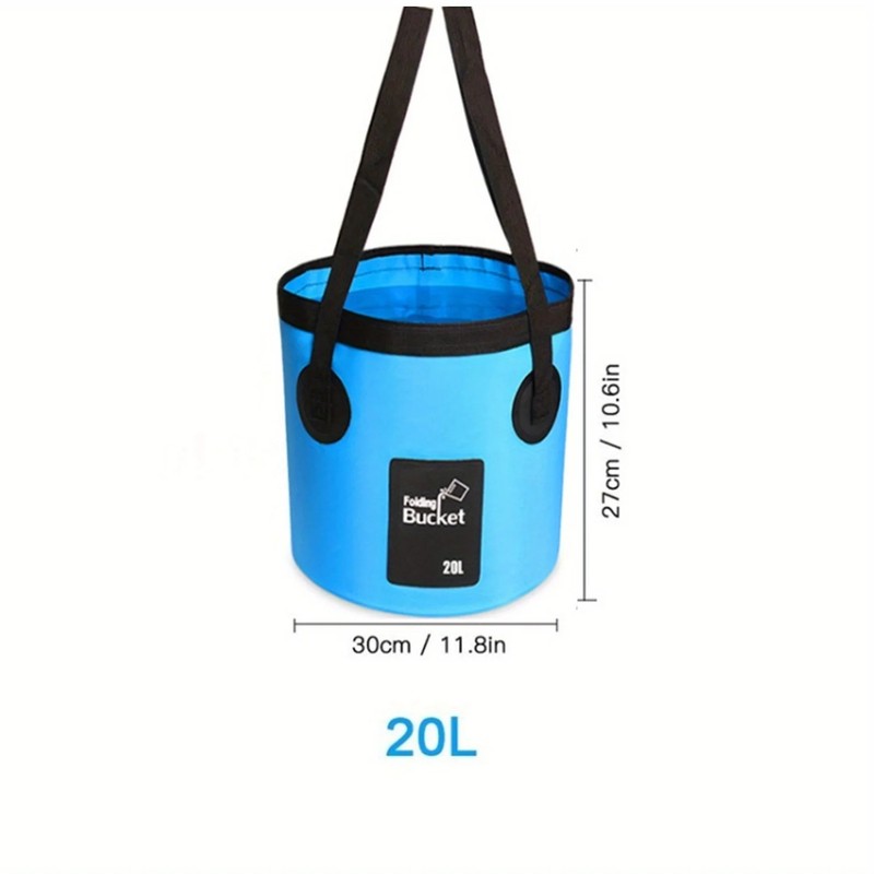 HomeCraft Collapsible Water Bucket Camping – Durable Space-Saving Construction, Home