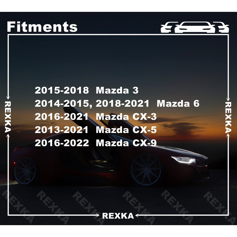 Rexka 10pcs Grille Grommet Nut KD4550ES1 Compatible with Mazda 3,