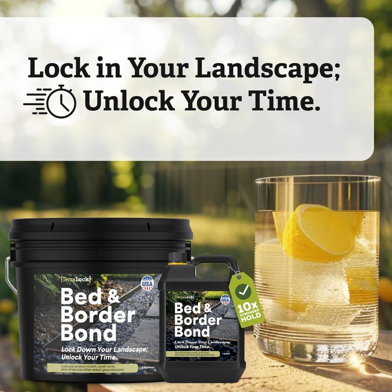 TerraLock Bed & Border Bond Mulch Glue Adhesive for Landscaping,