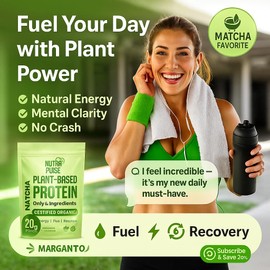 NUTRAPULSE Vegan Protein Powder – 20g Organic Plant-Based Protein – Low Carb, Gluten-Free, Soy-Free, Dairy-Free – No Sugar, No Artificial Sweeteners – Smoothie, Baking & Cooking Friendly – 1 Pack