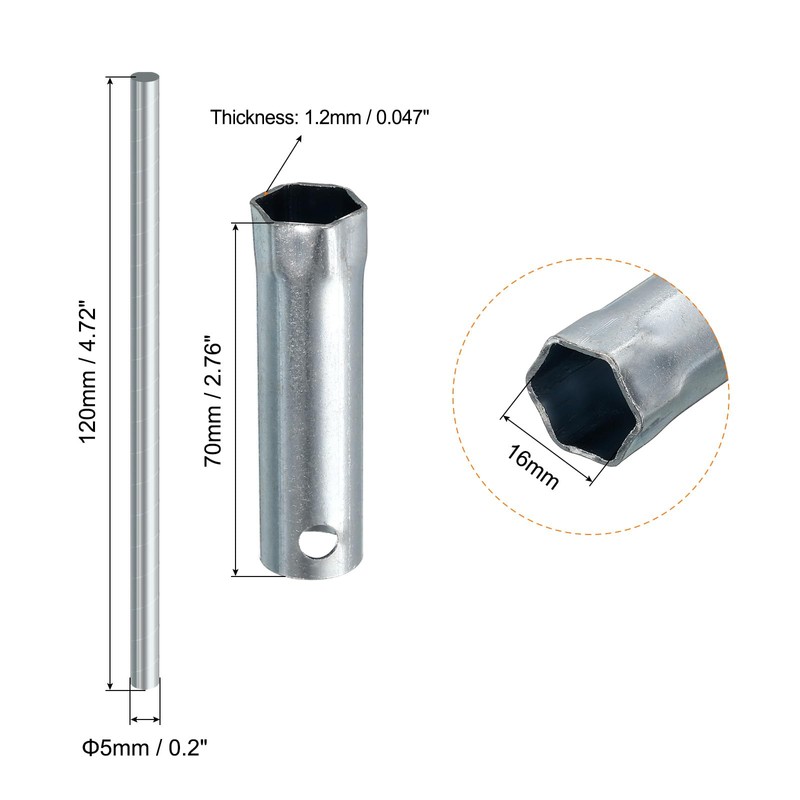sourcing map Universal Ignition Spark Plug Wrench Socket Spanner Replacement