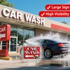 3 Pack Car Wash Yard Signs with Stakes, Double-Sided Outdoor