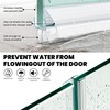 3 Pack Frameless Shower Door Bottom&Side Seal, 77" Long Clear