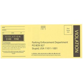 BLUE PANDA 100 Sheets Fake Parking Tickets - Parking Violation Tickets for Parties & Favors - 6 x 2.5 in Violation Notice Prop