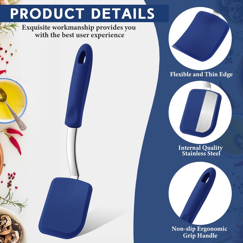 Yetene Small Silicone Spatula Flexible Silicone Cookie Spatula Heat Resistant