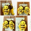 Toyvian Bee Plush Key Chain Plush Bee Stuffed Animal Key