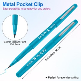 Fuyoooo 20 Pcs Felt Tip Pens 0.7mm Colored Felt Pens Marker Medium Point Journal Planner for Journaling Writing Note Taking Art Office and School Supplies(Multicolor)