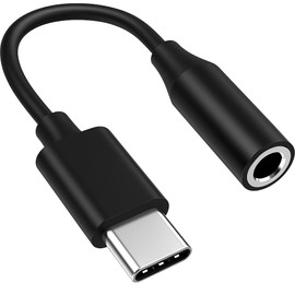 USB C to 3.5mm Headphone Jack Adapter – Type C to Aux Audio Dongle with Hi-Res DAC Chip – Compatible with Most USB-C Phones, Tablets and Laptops