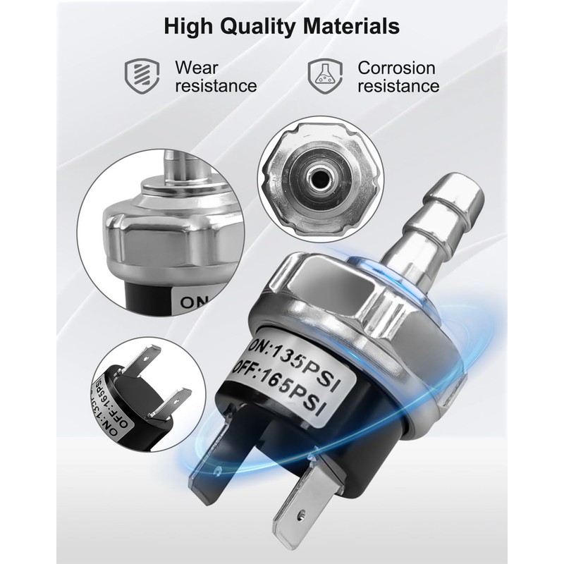 Air Compressor Pressure Switch Fit for Husky C331H 30 Gallon,