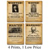 Bootleggers Wanted Art Prints - Set of Four Photos (8x10)