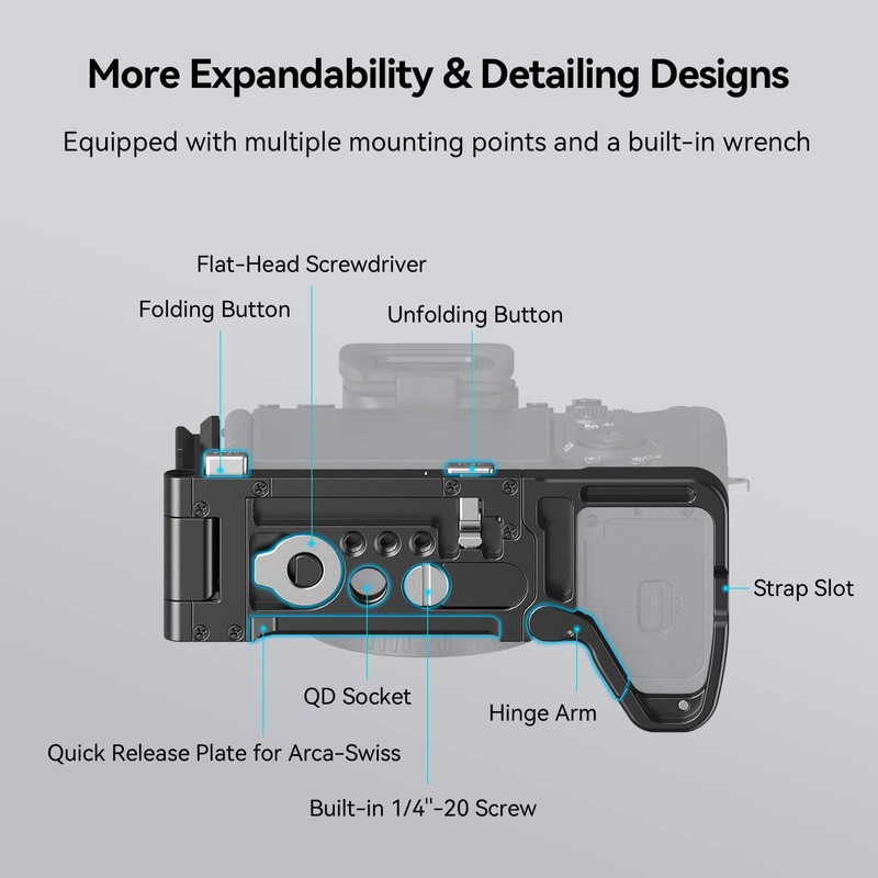 SMALLRIG Foldable L-Bracket for Sony A7R V / A7 IV