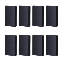 Magnetic Shower Curtain Weights Rubber Covered Heavy Duty Weights Prevent Curtain Liner Blowing Around Black 4 Pairs (8 Pack)
