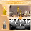 6.5 Inches Primitive Real Wax LED Flameless Short Candlesticks Hand