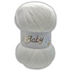 2 Pack of White 600 - Baby Care Double Knit