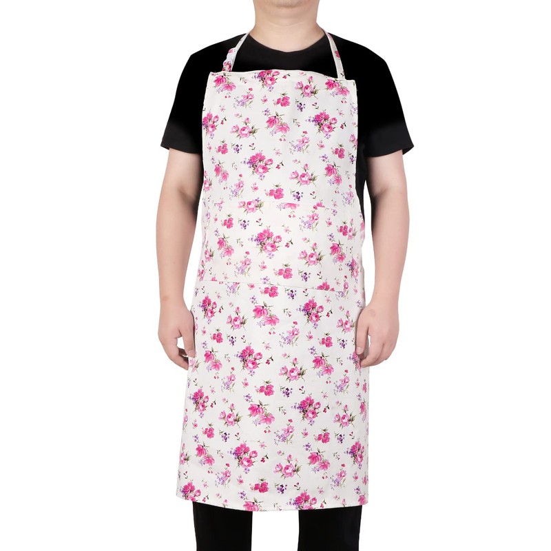 LOLOMLO Oversize Canvas Cotton Apron, Extra Large Aprons with 2