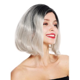 WIG ME UP - GFW3131A Women's Wig Short Bob Longbob Middle Parting Ombre Black Grey