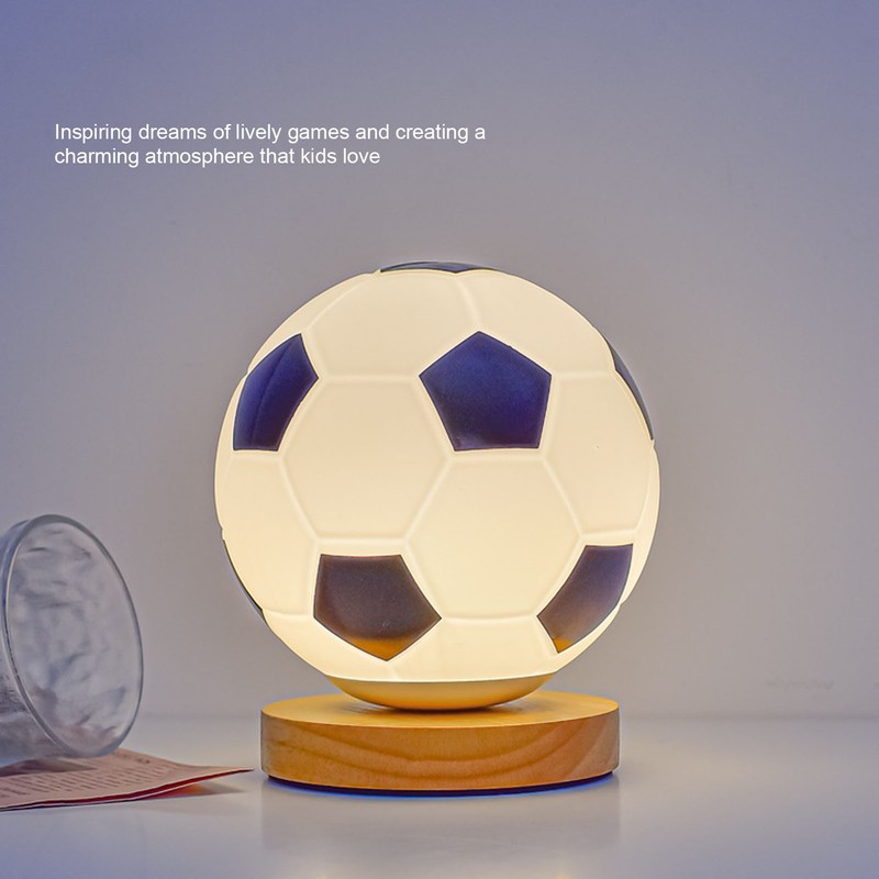 Soccer 3D Lamp Night Light with Remote Control Timer Soft