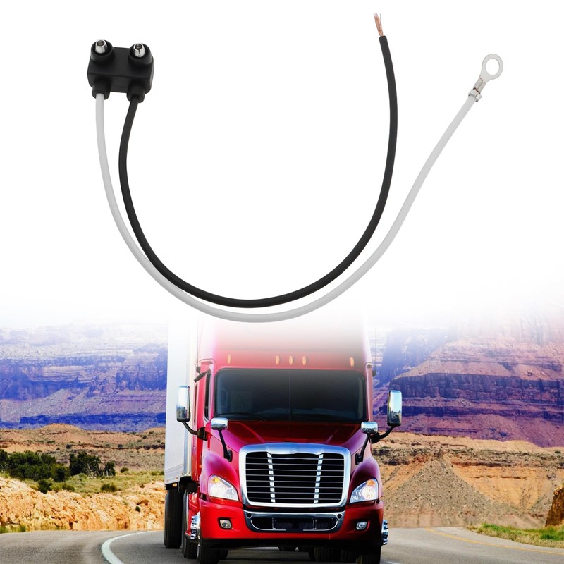 ECSiNG 10Pcs Truck Trailer 2 Wire Pigtail Harness Suitable for