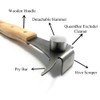 TopHomer Multifunction Hive Scraper Tool with Wooden Handle - Beekeeping