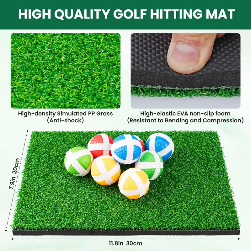 LYDARZ 70"x70" Battle Golf Game Set Chipping Game Practice Mat