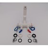 CR-MOESANCO White Compact Mixer Tap + Stainless Steel Clamp for