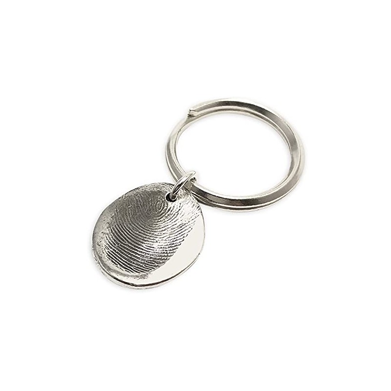 Custom Silver Fingerprint Keyring