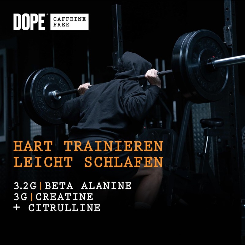 Dope Caffeine-free Pre-Workout Powder, Strawberry Lime, 510 g