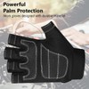 WFX Tough Fingerless Performance Gloves Protection Work Gloves, Padded Palm,