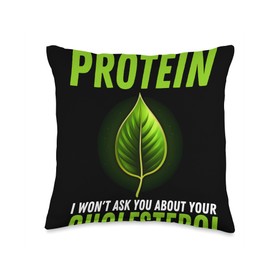 Vegan Plant-Based Diet Veganism Anti-Meat Vegan Protein I Won't Ask Your Throw Pillow, 16x16, Multicolor