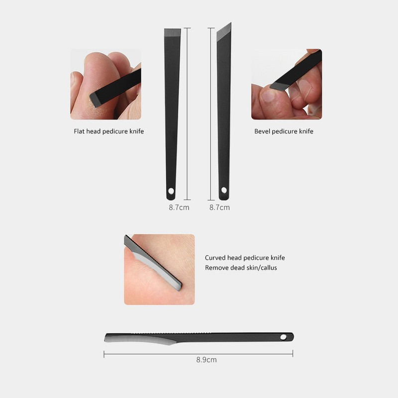 16pcs Stainless Steel Nail Clipper Eyebrow Scissors Pedicure Knife Manicure