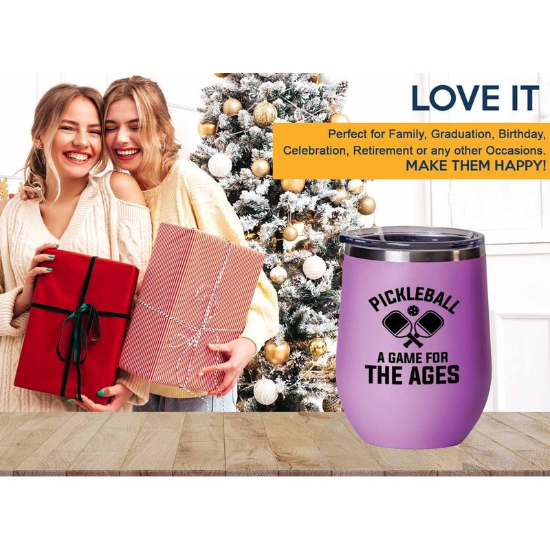 Pickleball Pink Edition Wine Tumbler 12oz - A game for