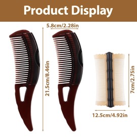 Dandruff Comb, Lice Comb, Hollow Tooth Head, Energy Massage, Hair Comb with Handle, Hair Comb for Dandruff, Better Hair Quality, Scalp Comb, Pack of 3
