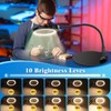 10X 30X Magnifying Glass with Light and Stand, 72 LED